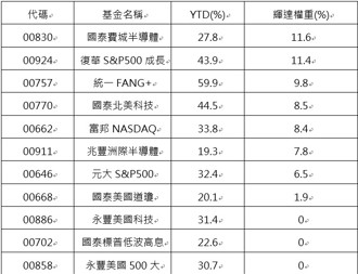 半導體波動大？ 這檔市值型ETF含「輝」量最高!