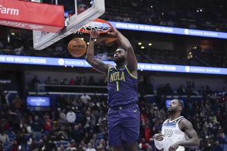 NBA》锡安威廉森360度大车轮灌篮！强势復出仍不敌蚁人7颗外线