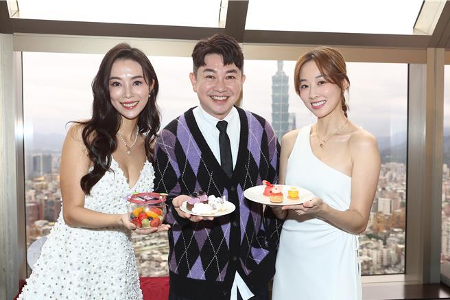 康茵茵（左）、夏语心（右）8日现身帮李明川站台。（产值娱乐提供）