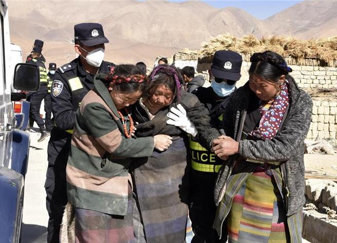 西藏日喀則市定日縣7日發生規模6.8地震，大陸國台辦8日發布新聞稿，對台灣的關心慰問表示感謝。（摘自新華社）