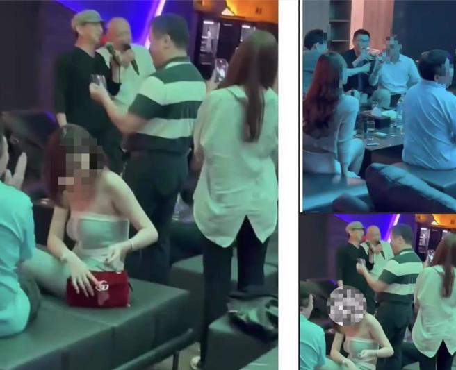 徐巧芯PO出影片质疑他跟林秉文同场欢唱，梁文杰澄清称是市议员时期的饭局。但争议仍未消。（图／取自徐巧芯脸书）