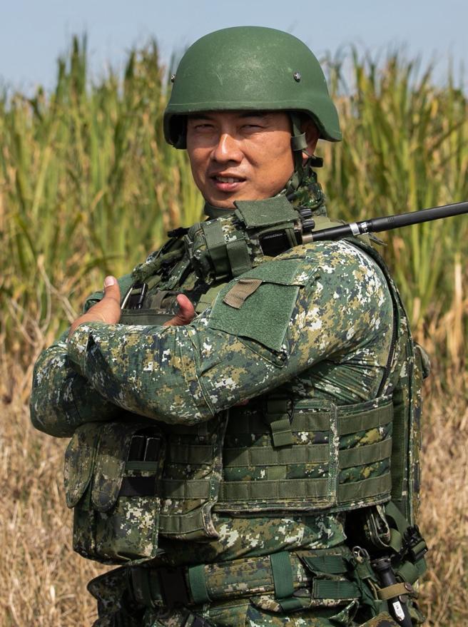 江懿书士官长。（记者林睿奕摄）