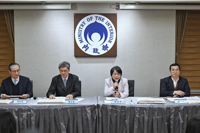 內政部長劉世芳說明，5名具有中國籍的里長都集中在北台灣。（內政部提供／游念育台北傳真）