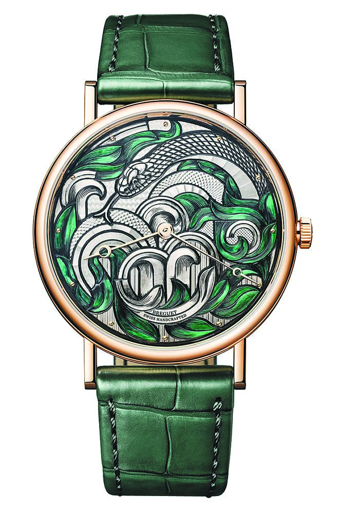 寶璣在年節推出Classique 7145春節蛇年表，限量8只，每只240萬7000元。（Breguet提供）