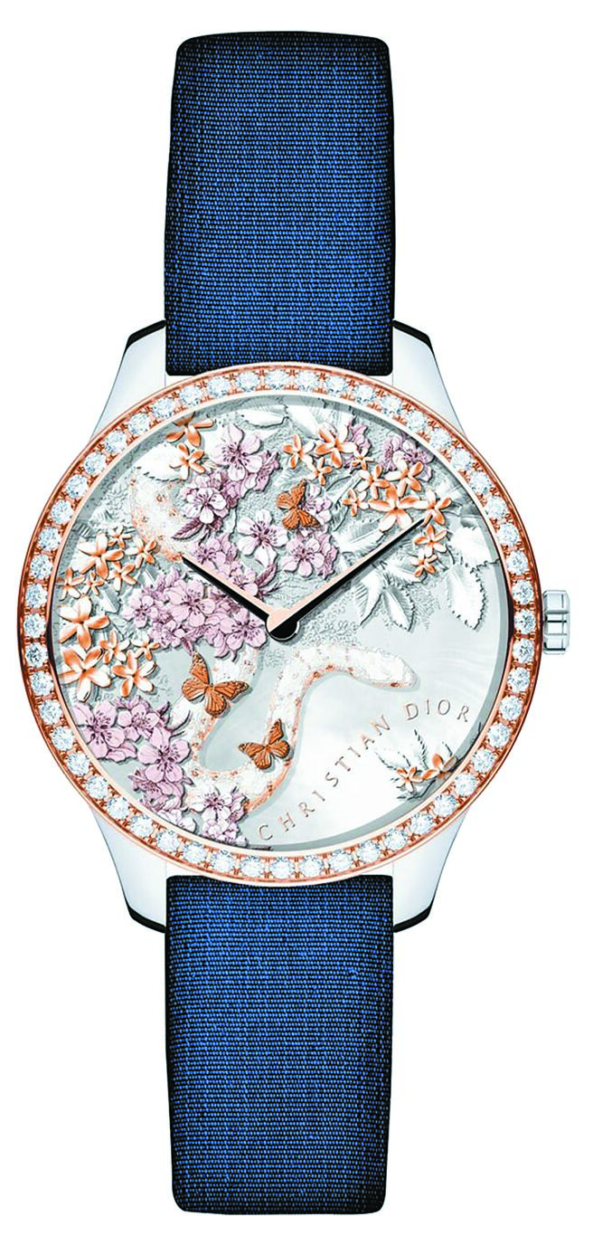 DIOR在蛇年推出充滿浪漫時尚的Grand Soir蛇年表，全球限量38只，每只約145萬元。 （DIOR提供）
