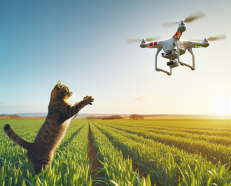 無人機遭貓咪一掌拍落 超霸氣畫面 烏克蘭士兵看傻