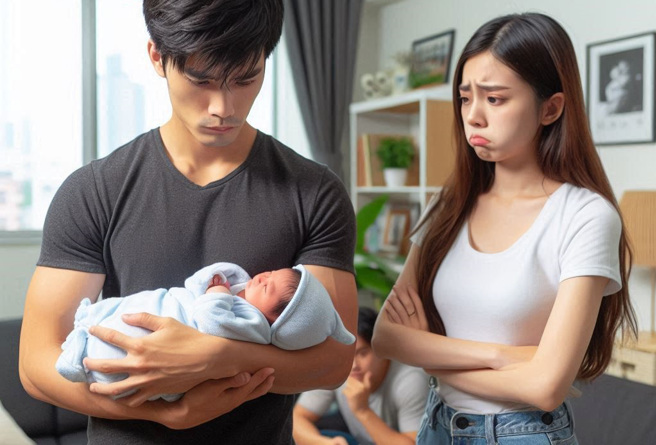 台中一名女子小美（化名）指控其丈夫阿德（化名）与一名女子小萱（化名）发生不伦关系，甚至育有一子。（示意图、与本案无关／AI生成）