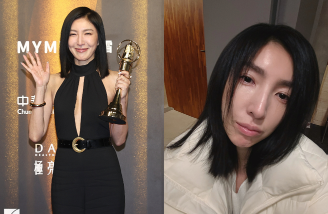 杨谨华拚大夜工作照曝光，素顏、头髮凌乱惹网心疼。（图／中时资料照、脸书 杨谨华 Cheryl）