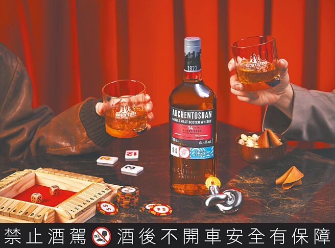 派對歡聚、新春團聚的最佳拍檔，專為台灣量身打造的「歐肯14年豐馥紫雪莉單一麥芽蘇格蘭威士忌禮盒」搭配「財富轉運蛇」，意味著「無限的財富」的寓意，讓新的一年「蛇」麼好運、品味、財富「歐」in！圖／業者提供