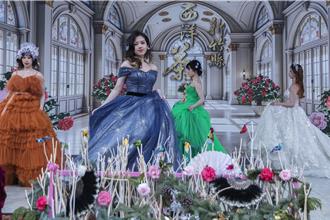 竹縣茶花節結合婚紗時尚！彩繪禮服走秀吸睛