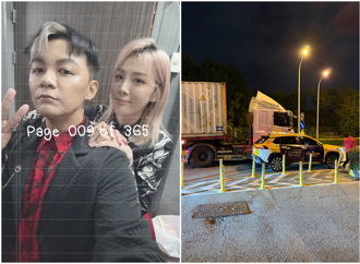 歌手趕尾牙擦撞大貨車！ 「輪胎在身旁、車門卡死」曝驚悚一瞬間