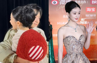 趙麗穎低胸快走光！後台擁抱湯唯被直擊 粉絲瘋掉了：畫面太美