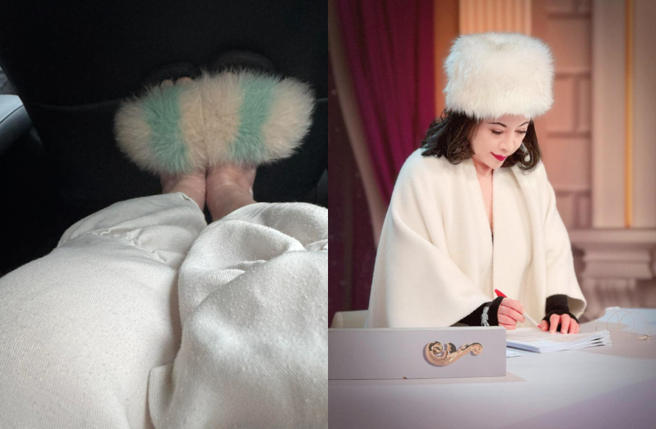 陈文茜穿睡衣到电视台录影，亲曝身体现况。（图／脸书 文茜的世界周报 Sisy's World News）