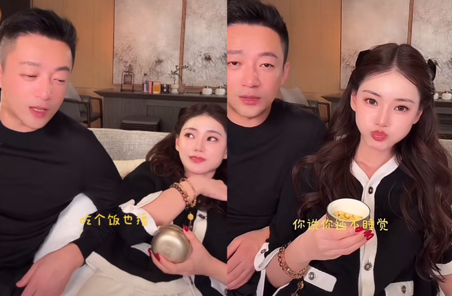 汪小菲狂抱怨爱妻马筱梅半夜还在直播带货。（图／翻摄自马筱梅 抖音）