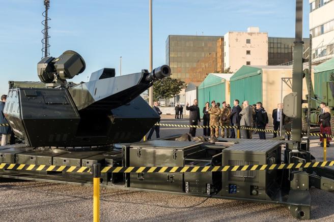  義大利獲得Skynex系統後，將能大幅提升對抗小型空中威脅的能力。圖為萊茵金屬羅馬廠展示的Skynex。
（取自義大利陸軍「X」帳號）