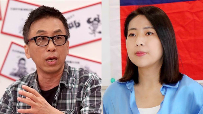 作家苦苓（左）11日突向國民黨立委徐巧芯（右）發出警告，最好不要去惹林秉文，他不是一個會跟人吵架的角色，他會「解決」問題。（中時資料照合成）