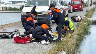 農用車與機車碰撞 女騎士一度無呼吸心跳