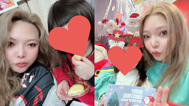 小甜甜和女儿「米苔目」。（图／翻摄自riva0913 IG）