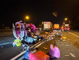 500公尺內半小時2起車禍！國1路竹段連撞11車  釀2死3傷