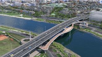 台北民權大橋變身景觀橋 串聯松山、內湖兩岸河濱 明年完工