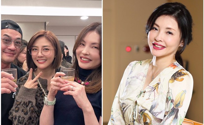 何如芸出席戏剧《阿荣与阿玉》杀青酒宴。（图／何如芸 Michelle Ho脸书、中时资料照）