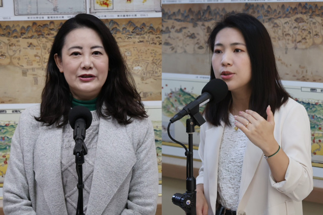 民进党立法院党团干事长吴思瑶（左）在推出的「台湾尚勇」春联背面印上政绩，遭国民党立委徐巧芯（右）狠酸。（合成图／资料照）