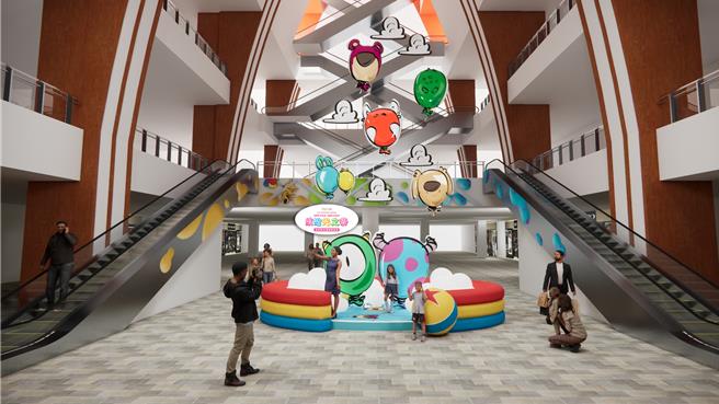 三井OUTLET林口店新造景「梦想许愿池」登场。（三井提供／朱世凯台北传真）