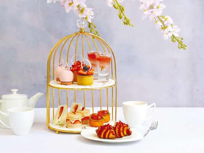 2025草莓雙人下午茶。圖／台中日月千禧酒店提供