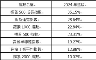 2024最強美股指數！標普500成長漲35％ 勝科技股
