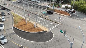 費時2年 蘆興南路交流道下雙側便道拓寬工程完工