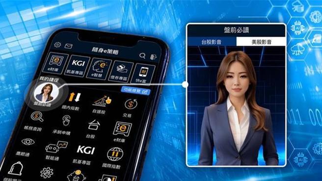 凯基证券智能理财领先业界，随身e策略APP推出「盘前必读」AI报读功能。图／凯基证券提供