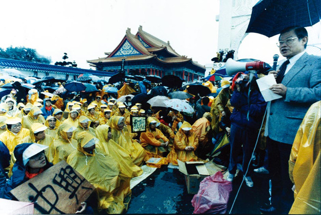 图为野百合学运。（中时资料照）
