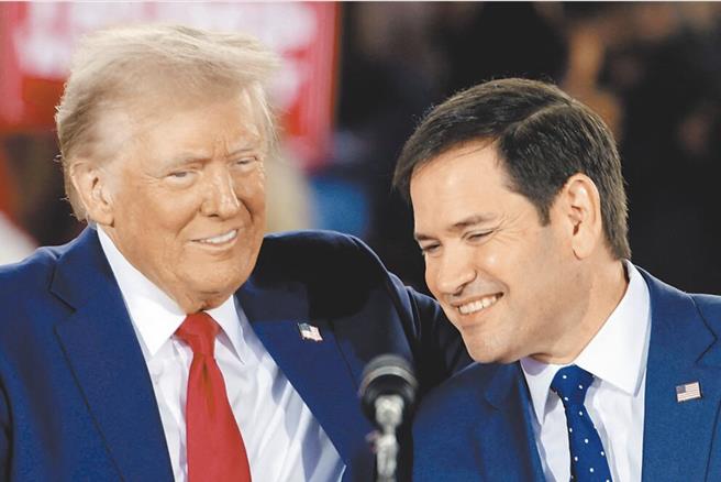 美国国务卿人选卢比欧（右）。（路透）