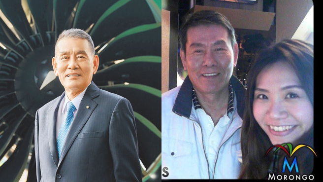 旺福乐团贝斯手推机（右）是华航董座谢世谦（左）女儿。（图／华航提供、翻摄自推机Threads）