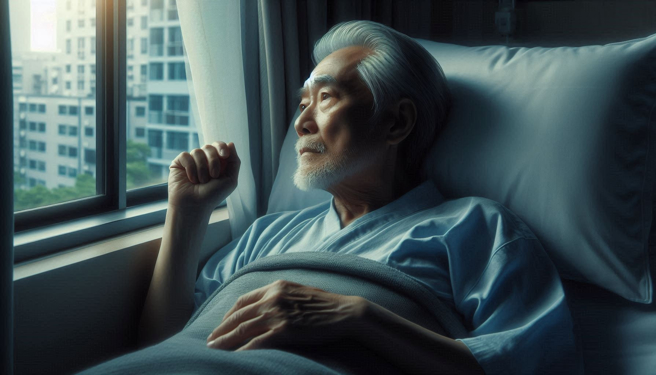 月讨2.37万元扶养费用，老病男当年做了坏事，孩子战胜，诉请免除扶养义务获准。（示意图、与本案无关／AI生成）