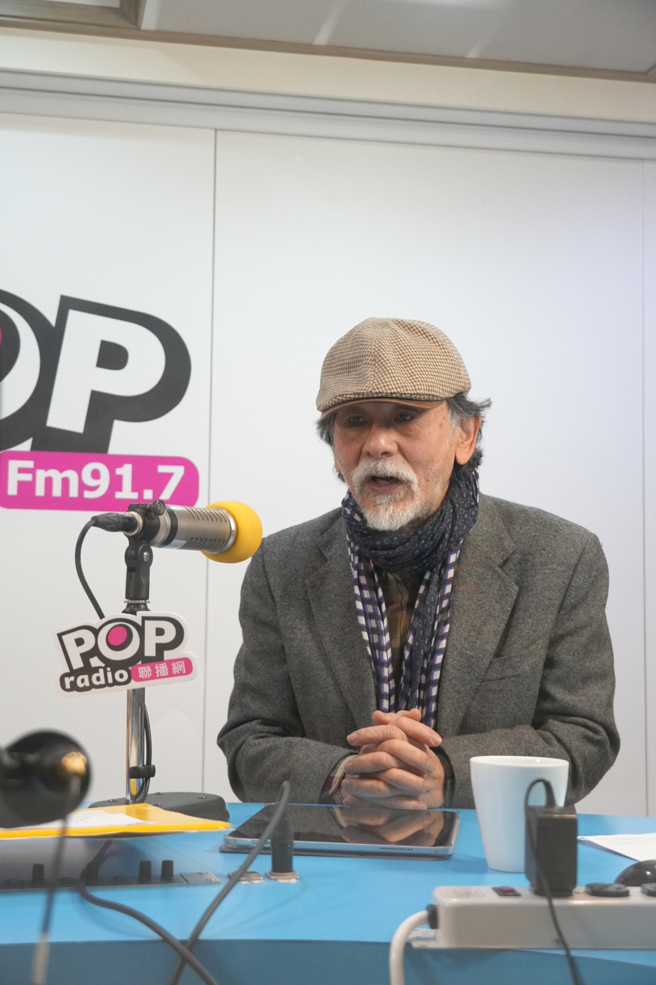 民进党前立委林浊水接受广播节目《POP大国民》专访。（POP Radio提供）