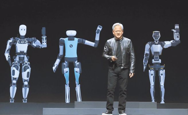 辉达创办人黄仁勋14日低调抵台，预计17日参加台湾分公司尾牙。（美联社）