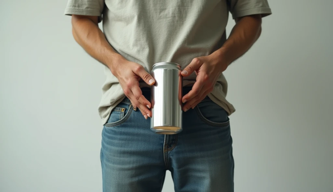 一名39岁张姓男子竟以铝罐放入裤檔内，藉此碰触逛街妇人臀部。（示意图、与本案无关／AI生成）