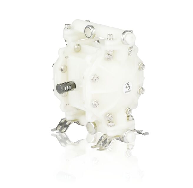 迪晟新出品的「1/4吋全塑料氣動隔膜泵浦」。圖／迪晟提供