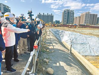 鳳鳴滯洪池進度42％ 年底完工