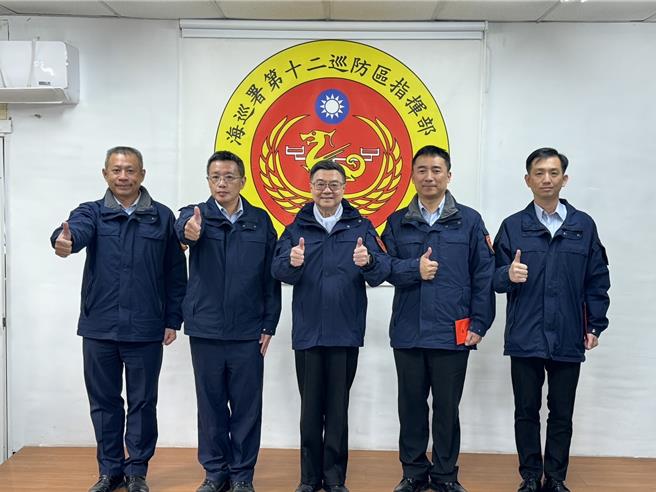 行政院長卓榮泰上任後今（18日）首度前往金門視察，慰勉海洋委員會海巡署金門地區同仁。（于家麒攝）