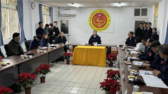 行政院長卓榮泰上任後今（18日）首度前往金門視察，慰勉海洋委員會海巡署金門地區同仁。（于家麒攝）