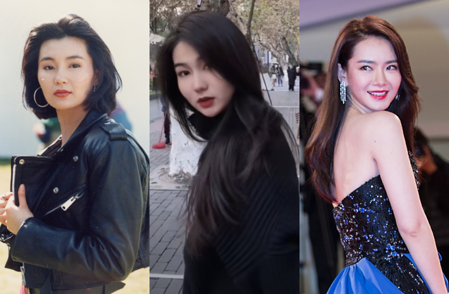 新疆正妹伊伊伊（中）被夸讚像张曼玉及戚薇。（图／中时资料照、抖音 伊伊伊、新华社）