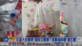 年貨大街買糖果一小袋250元 他一看包裝傻「去年就過期」 攤商慘了