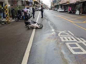 馬路太滑害2騎士摔車 抓到了！大貨車油管脫落狂漏油