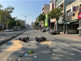 男子騎車疑未注意號誌 女騎士閃黃燈路口慘遭撞飛