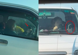 路隊長卡超車道慢慢開 驚見她竟在做「這件事」