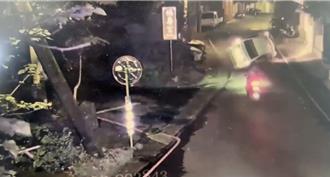 新店男自撞土堆翻車秒逃跑 警方追查發現竟是通緝犯