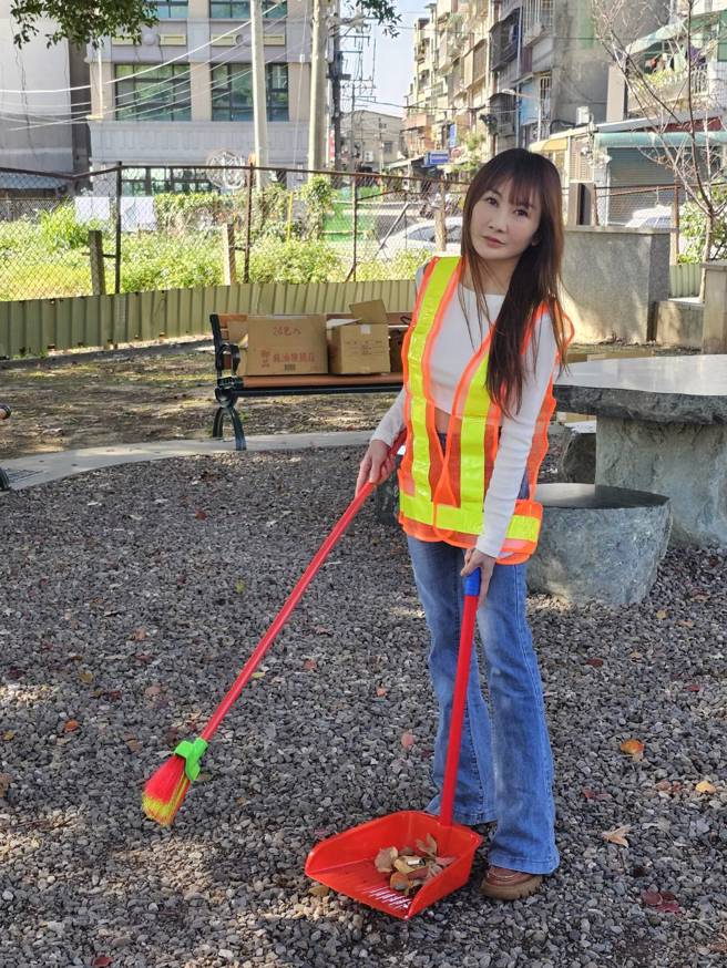 王宥忻出席清洁宣导活动。（游定刚摄影）