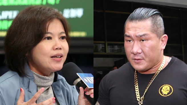 国民党台北市议员游淑慧（左）日前在政论节目中提到，「国防部丢脸到，请馆长训练国军」，让馆长（右）当场气炸。（中时资料照合成）